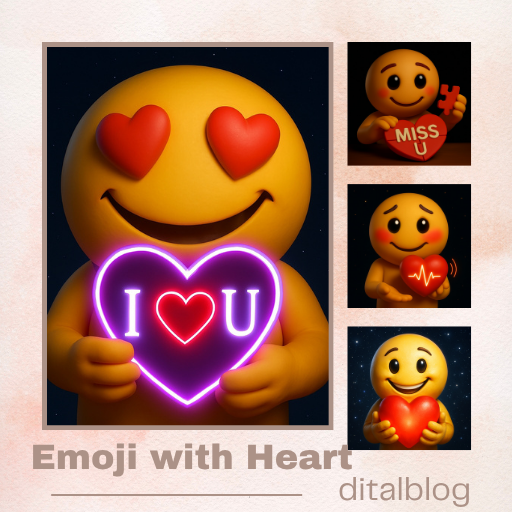 Emoji with Heart – Romantic WhatsApp Sticker Pack (Free Download).zip